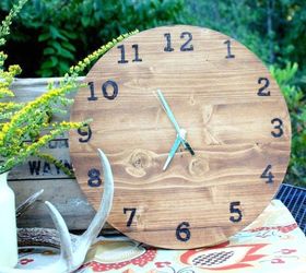 s here s how insanely creative people get ready for holiday guests, home decor, seasonal holiday decor, woodworking projects, Simple Wooden Clock