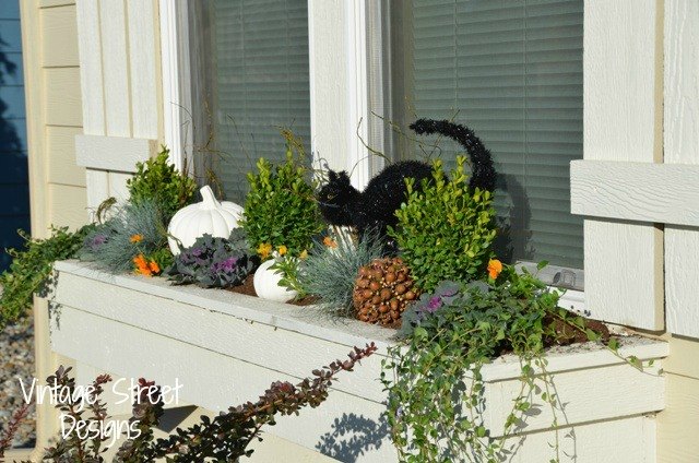 decorando um plantador de outono