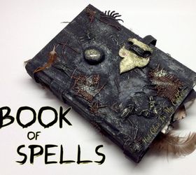 book of spells, crafts, halloween decorations