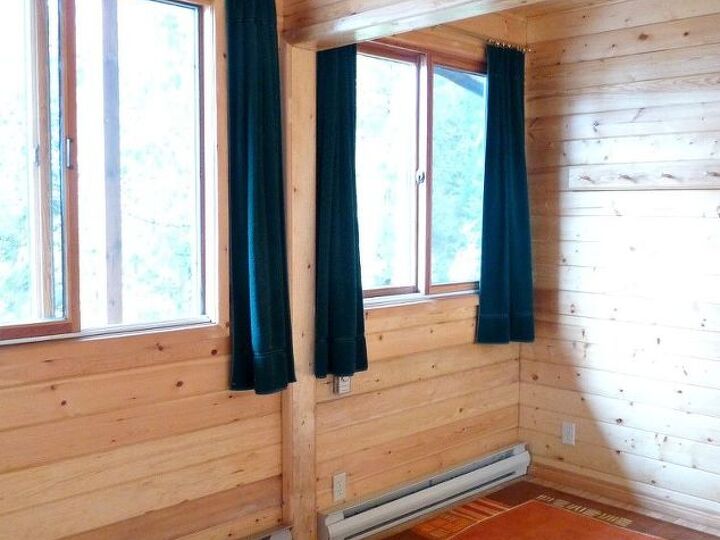q can i work with the pine panelling, home decor dilemma, wall decor, woodworking projects, This is my pine paneled guesthouse