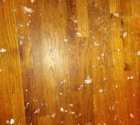 paint on hardwood floors, Some spots are worse than this We don t want to paint over the whole floor because it just shows scraps and wear marks over time as seen in next photo