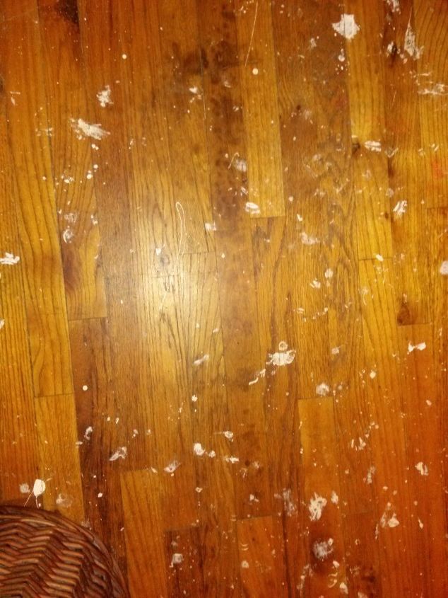 paint on hardwood floors, Some spots are worse than this We don t want to paint over the whole floor because it just shows scraps and wear marks over time as seen in next photo