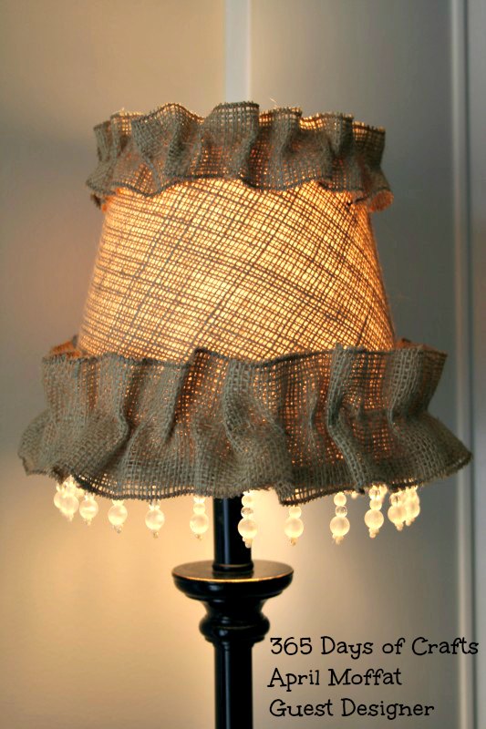rustic burlap lampshade, crafts