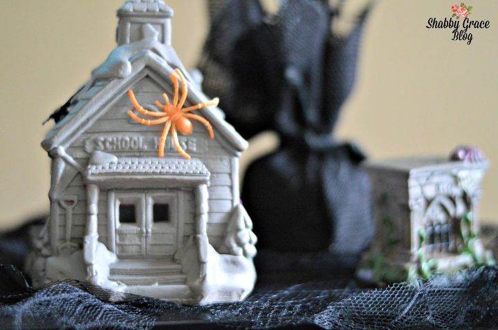 diy spooky halloween village, halloween decorations, seasonal holiday decor