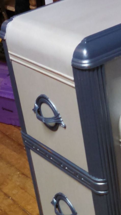 waterfall vanity brought back to life, painted furniture, repurposing upcycling, shabby chic