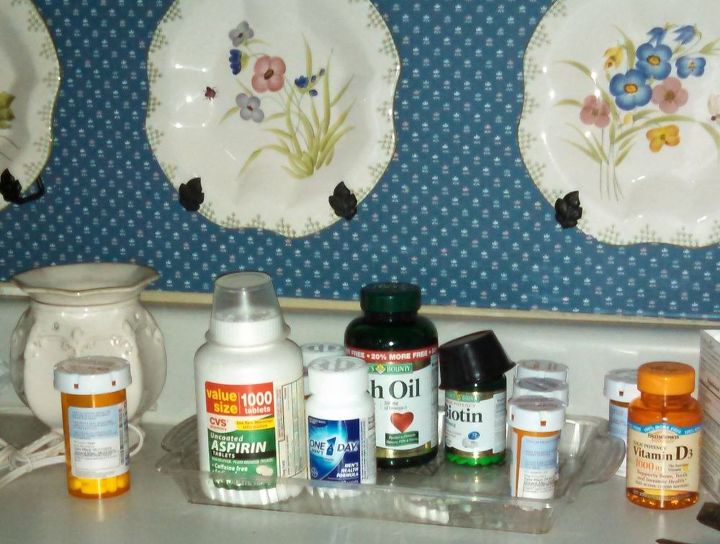 need a decorative idea to keep these meds in for the counter