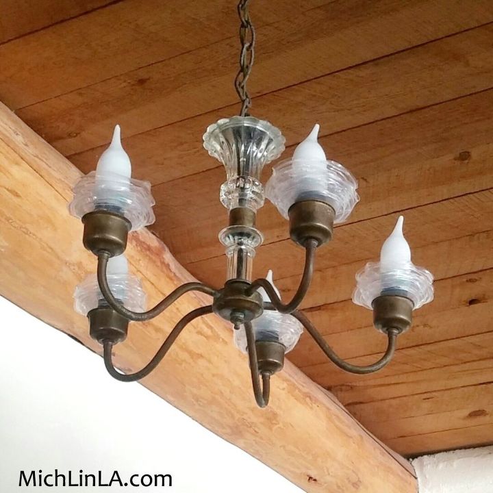 upcycled chandelier ruffles, crafts, diy, lighting, repurposing upcycling, AFTER