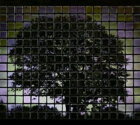 mosaico de rboles de azulejos