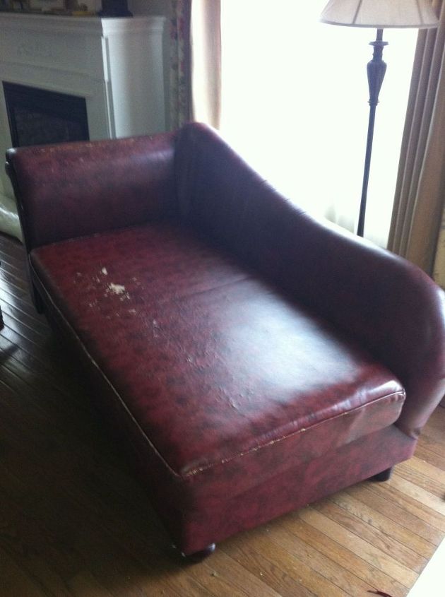 fainting couch revival, painted furniture, repurposing upcycling, reupholster