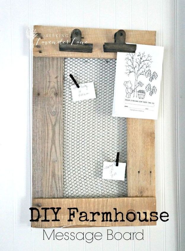 diy farmhouse message board, crafts, organizing, pallet, wall decor