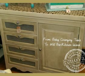 Baby Changing Table Turned Kitchen Island or Bar