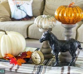 s 19 fast and fresh ways to spruce up your fall home, home decor, seasonal holiday decor, Display Your Pumpkins at Different Heights