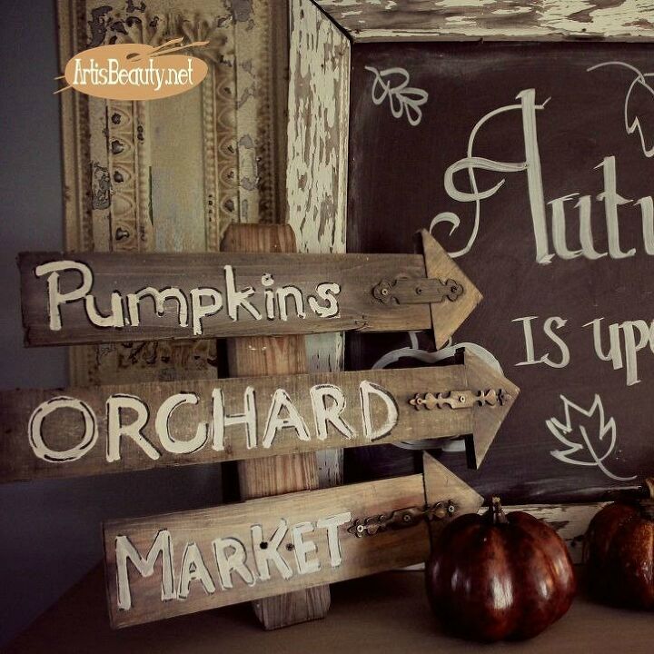 s 19 fast and fresh ways to spruce up your fall home, home decor, seasonal holiday decor, Make a Cute Harvest Sign for Inside