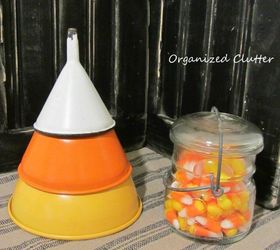 s 9 easy decor ideas inspired by delicious candy corn, seasonal holiday decor, wreaths, Appetizing Antique Display