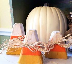 s 9 easy decor ideas inspired by delicious candy corn, seasonal holiday decor, wreaths, Delectable Candy Blocks