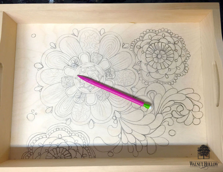 zentangle serving tray, crafts