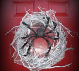 spider halloween wreath diy, crafts, halloween decorations, seasonal holiday decor, wreaths