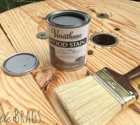 use a wooden spool as a patio table, diy, outdoor furniture, painted furniture, repurposing upcycling