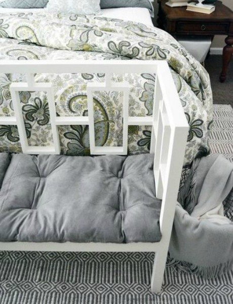 19 diseos de muebles geomtricos para redefinir tu espacio al instante, Espacio negativo en el pie de cama