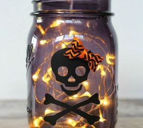 glowing halloween mason jar, halloween decorations, mason jars, seasonal holiday decor