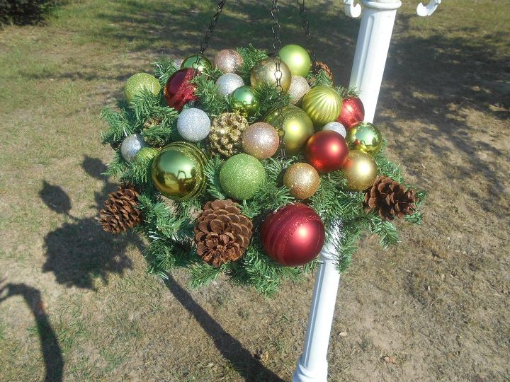 christmas hanging basket for outside or inside christmas decorations crafts seasonal holiday decor - Christmas Hanging Baskets christmas hanging basket for outside or inside christmas decorations crafts seasonal holiday decor - Christmas Hanging Baskets