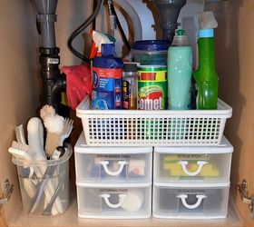 inexpensive storage ideas to make the most of a kitchen sink cabinet, kitchen cabinets, organizing, storage ideas