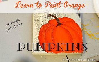 Cómo pintar una calabaza naranja con pinturas arílicas