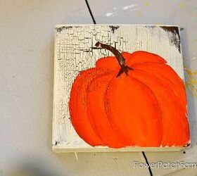 how to paint an orange pumpkin in arylics, crafts, how to, seasonal holiday decor