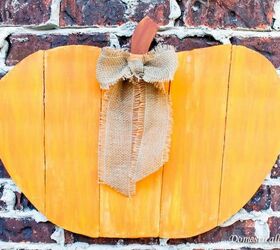 faux wood pumpkin, crafts, repurposing upcycling, thanksgiving decorations