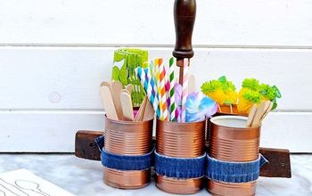 Upcycle Tin Cans and Old Jeans Into a Handy Caddy