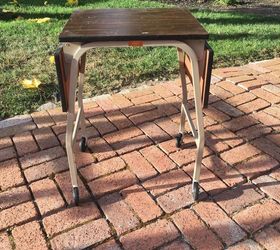 vintage typewriter table to side table and drink table, painted furniture, repurposing upcycling