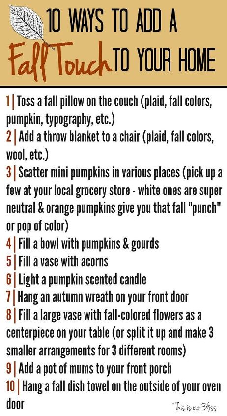 como adicionar toques simples de outono sua casa