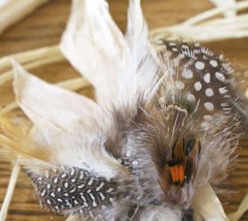 diy fall votive with cornhusks and feathers, crafts, seasonal holiday decor