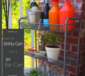from utility cart to bar cart, outdoor living, repurposing upcycling
