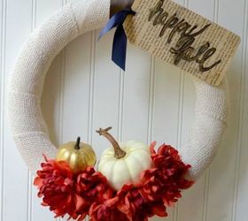 s these 18 insanely cute burlap ideas are guaranteed to make you smile, crafts, reupholster, Wrap Up a Simple and Sweet Wreath
