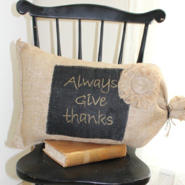 s these 18 insanely cute burlap ideas are guaranteed to make you smile, crafts, reupholster, Make a Rustic Sack Pillow With It