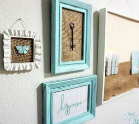 s these 18 insanely cute burlap ideas are guaranteed to make you smile, crafts, reupholster, Or Make It Into a Totally New Gallery Wall