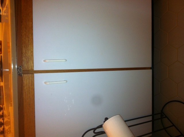 Paint A 1980s Merillat Cabinet With The Ugly White With Wood Trim Hometalk