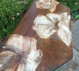 painting with wood stain 80 s table gets a makeover, painted furniture