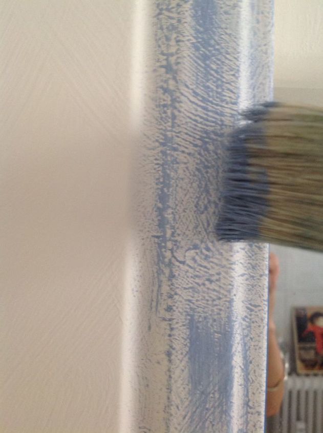 reforma de armrios de banheiro com chalk paint, depois seco escovado azul claro
