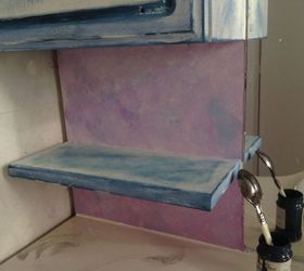 bathroom cabinets makeover with chalk paint, bathroom ideas, chalk paint, painting, The shelves were almost invisible before