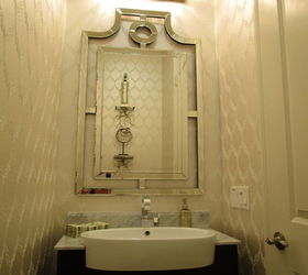 Before & After- Builder Basic Powder Room to BEAUTIFUL!