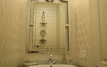 Before & After- Builder Basic Powder Room to BEAUTIFUL!