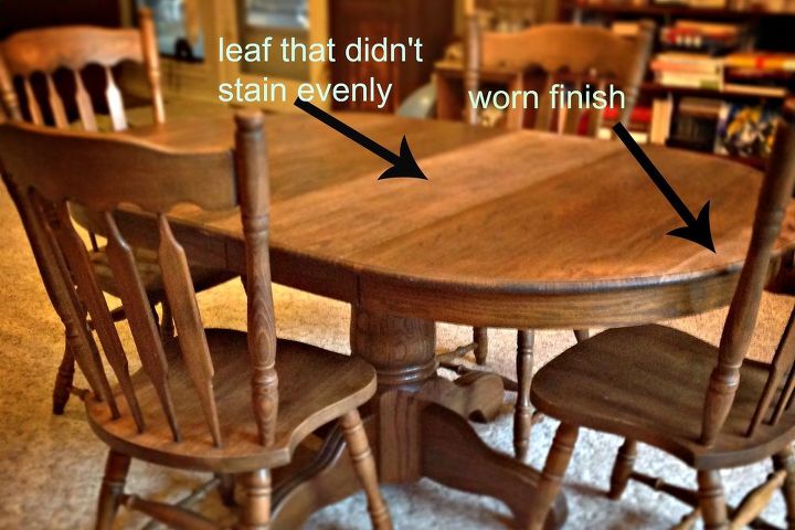 dining room table redo, painted furniture