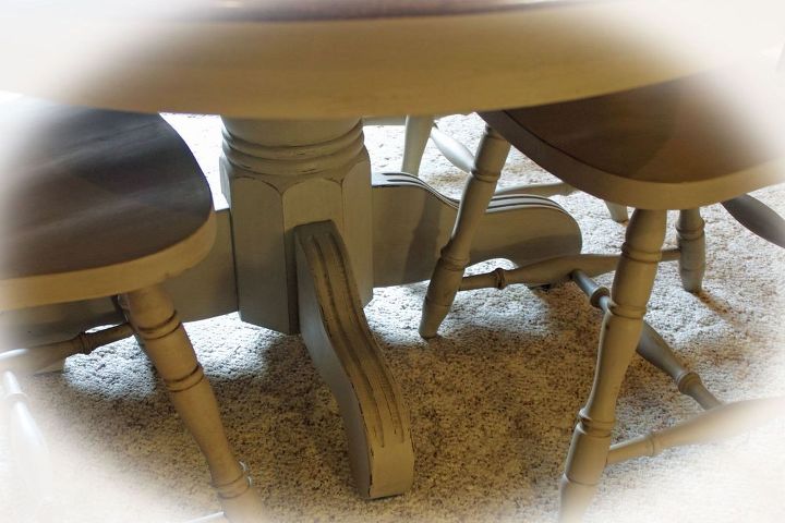 dining room table redo, painted furniture