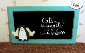 Kitty Angel Chalkboard ~ Beneficio de la tienda de segunda mano para los animales protegidos