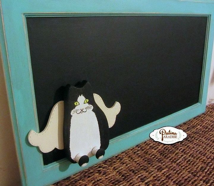 kitty angel chalkboard beneficio de la tienda de segunda mano para los animales