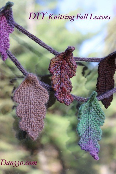 diy tricotar folhas de outono