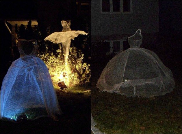 guia do projeto como fazer fantasmas de halloween realmente assustadores, Imagem via Marla