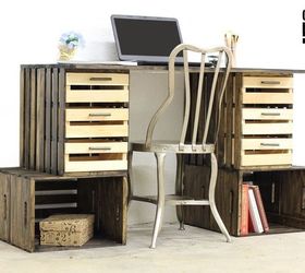 diy crate desk, diy, painted furniture, repurposing upcycling, woodworking projects
